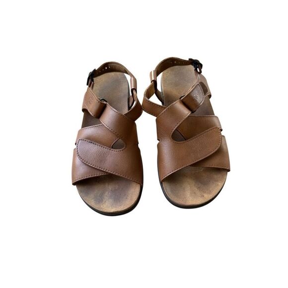 SAS Womens Brown Leather Huggy All Day Tripad Comfort Sandals Size 8M - Picture 4 of 15